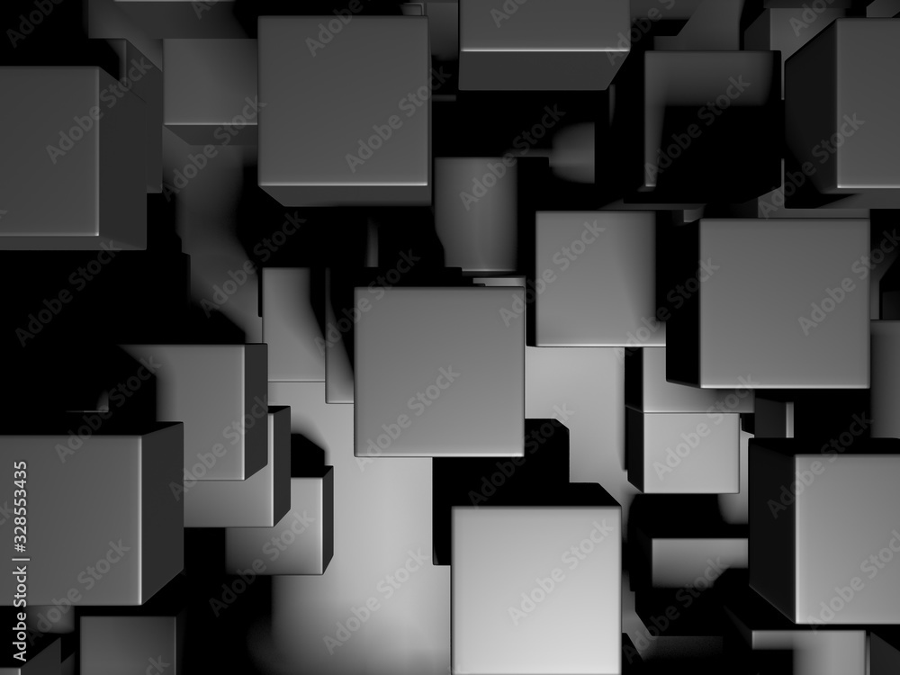 Abstract Dark Cubes Futuristic Design Background Abstract Dark Cubes Futuristic Design Background