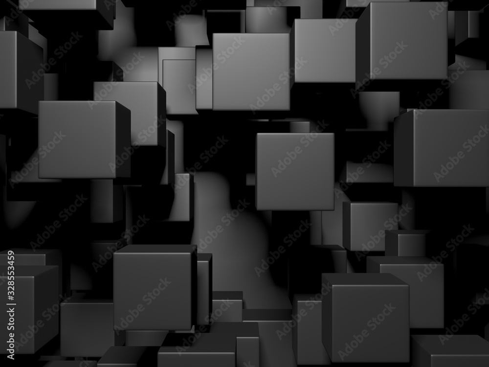 Abstract Dark Cubes Futuristic Design Background Abstract Dark Cubes Futuristic Design Background