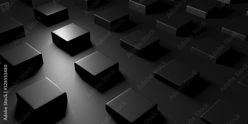 Abstract Dark Cubes Futuristic Design Background Abstract Dark Cubes Futuristic Design Background