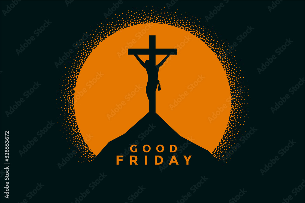 good friday background with jesus christ crucifixion Stock Vector | Adobe  Stock