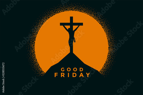 good friday background with jesus christ crucifixion