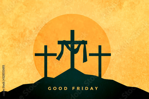 Print op canvas good friday or easter day background design