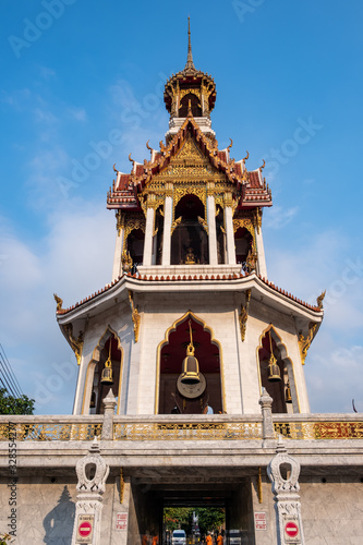 Bangkok , Thailand, February 2020: Wat Chana Songkhram temple exterior view