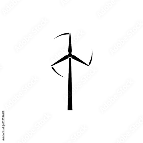 Wind turbine icon on white background