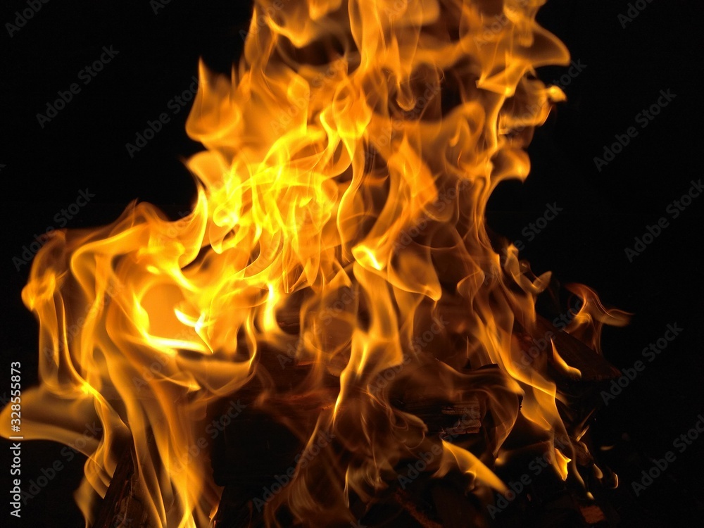 fire flames on black background fire flames on black background