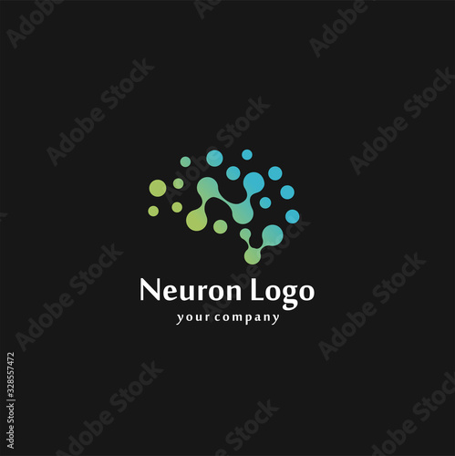 Brain logo / Neuron Nerve or logo design inspiration with a black background