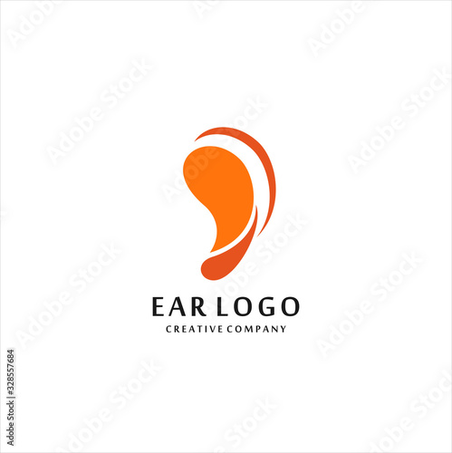  Ear Icon Logo Vector Symbol. Hear Icon