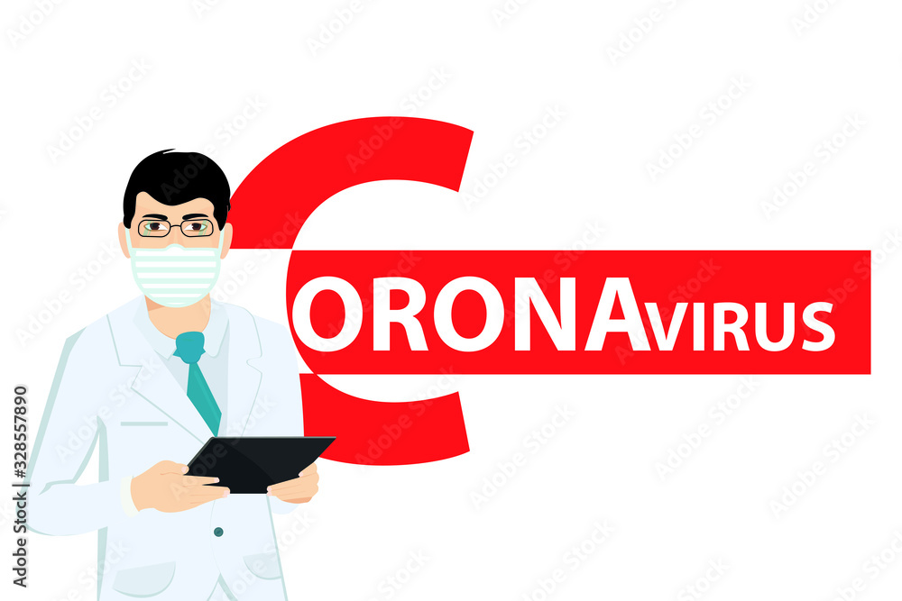 illustration of people in mask against coronavirus, viruses and infection illustration of people in mask against coronavirus, viruses and infection