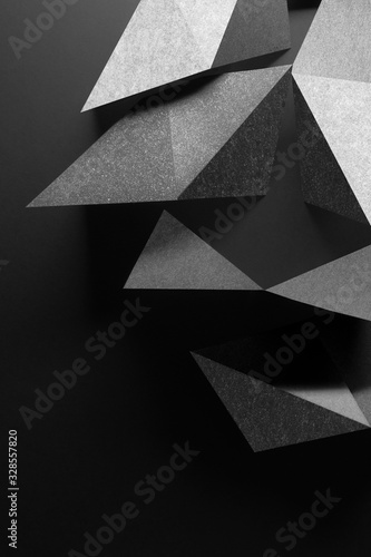 Wallpaper Mural Abstract with elements of paper, geometric shapes composition Torontodigital.ca