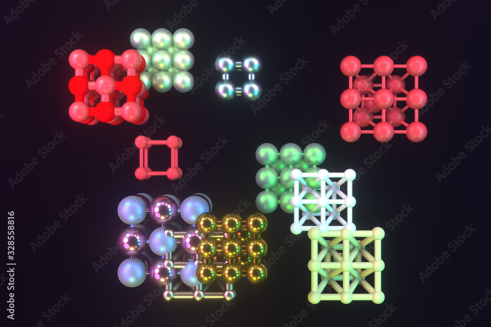 Molecule style inter-locked sphere. For graphic design or background. 3D render. Molecule style inter-locked sphere. For graphic design or background. 3D render.