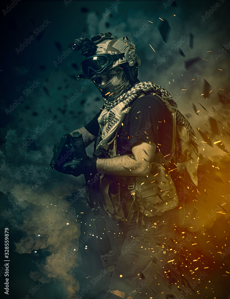 special forces soldier , military concept	