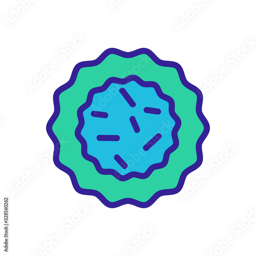 Delicious cookie icon vector. Thin line sign. Isolated contour symbol illustration