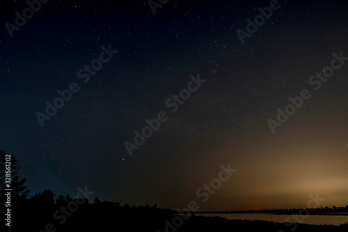 Milky way galaxy with stars on a night sky background