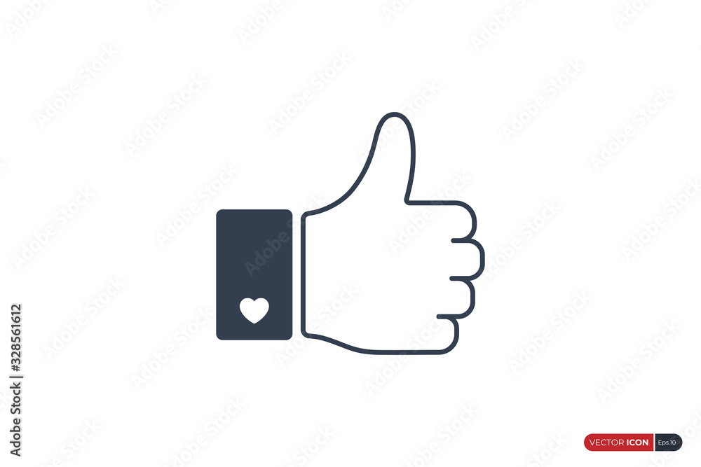 Outline Hand Thumb Up Icon. Like Symbol. Flat Vector Icon Design Template Element. Outline Hand Thumb Up Icon. Like Symbol. Flat Vector Icon Design Template Element.