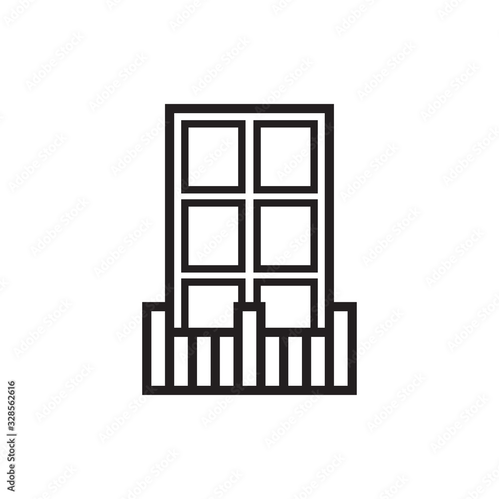 window vector icon in trendy flat design