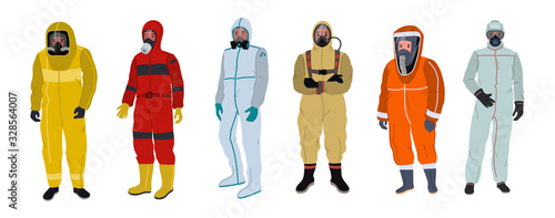 People in protective clothing