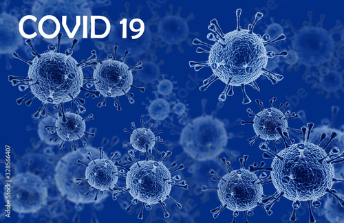 Coronavirus disease COVID-19 infection, medical illustration. New official name for Coronavirus disease named COVID-19, pandemic risk background