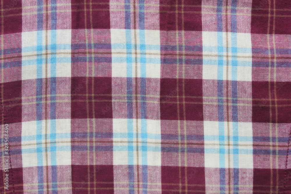 Tartan flannel pattern, stylish tablecloth element or shirt detail. Buffalo style scottish celtic design, purple and white color lumberjack cloth background Tartan flannel pattern, stylish tablecloth element or shirt detail. Buffalo style scottish celtic design, purple and white color lumberjack cloth background