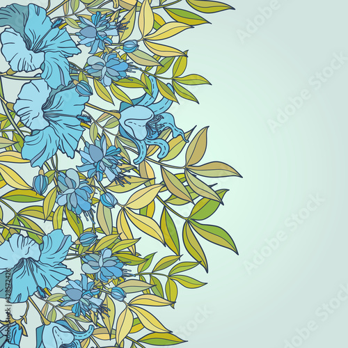 Vector abstract flower background with text place