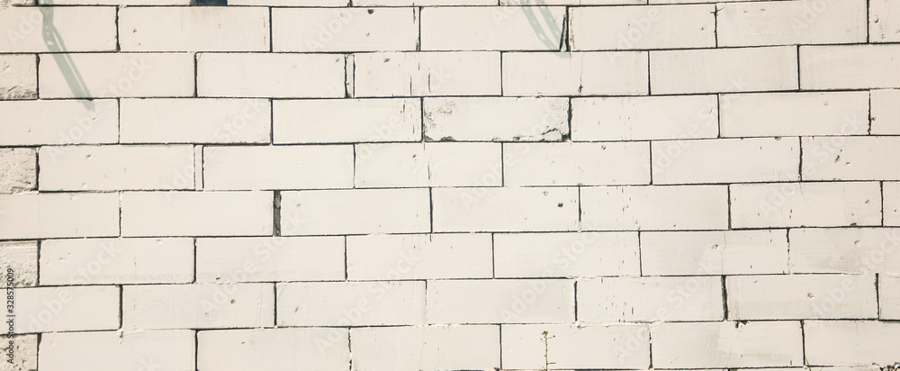 Obraz premium old white brick wall
