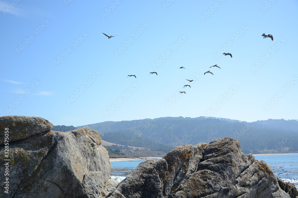 Carmel River State Beach in California, USA Carmel River State Beach in California, USA