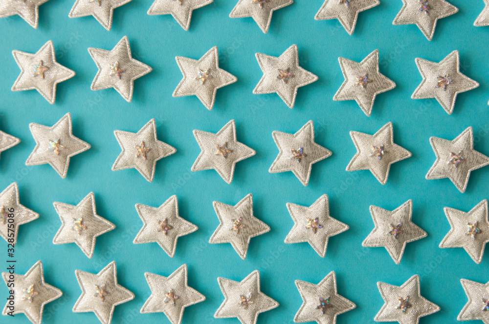 silver stars on Christmas background with copy space. Merry christmas. silver stars on Christmas background with copy space. Merry christmas.