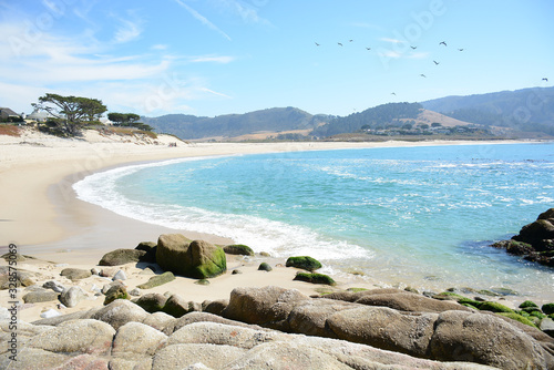 CARMEL, CALIFORNIA, USA - October 7, 2019: Carmel River State Beach