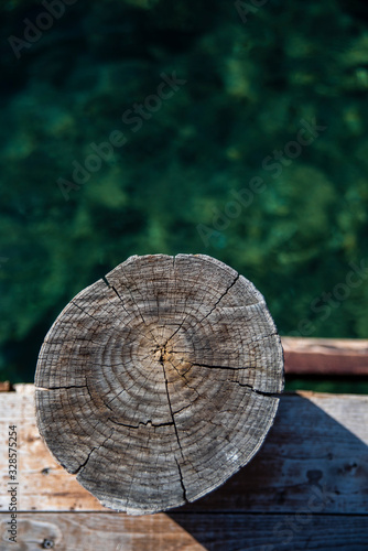 Detail of a wood dock