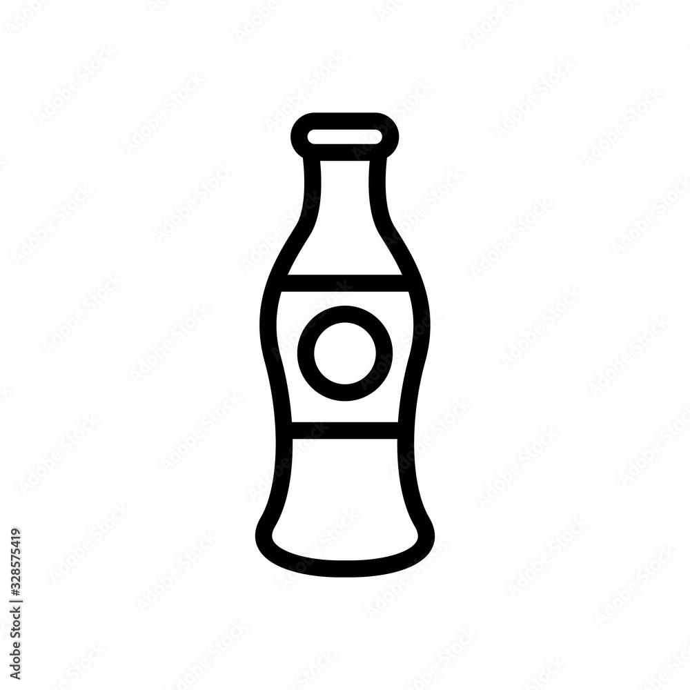 fizzy drink icon vector. Thin line sign. Isolated contour symbol illustration fizzy drink icon vector. Thin line sign. Isolated contour symbol illustration