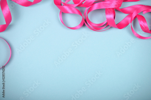 Concept for congratulations on holidays and celebrations. Banner with place for text. Summer theme. Celebrate birthday. Background image. View from above