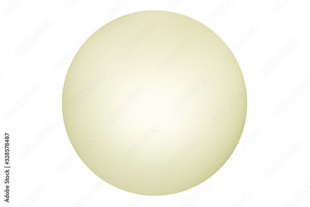 Plafond of a milky -white glowing bulb in the shape of a ball is isolated on a white background. Plafond of a milky -white glowing bulb in the shape of a ball is isolated on a white background.
