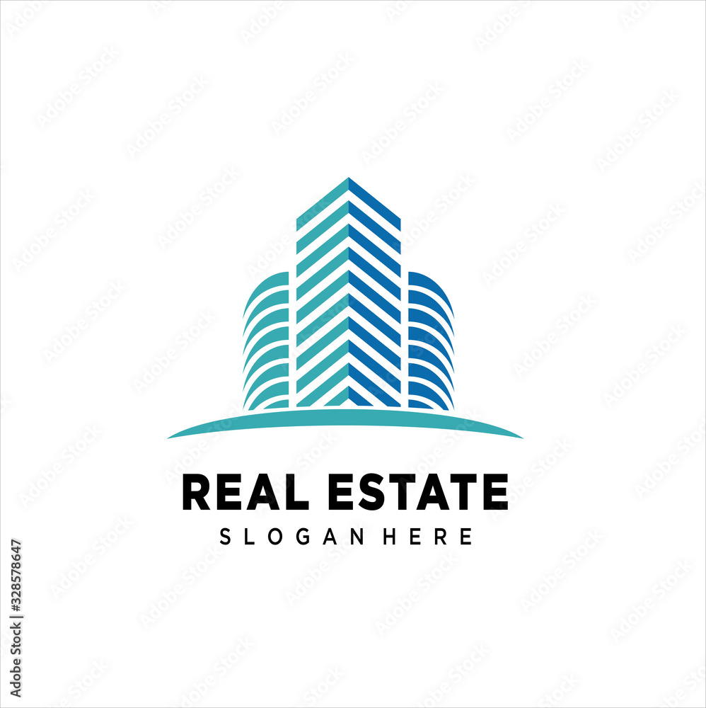 Real Estate Logo Design. Creative abstract real estate icon logo template