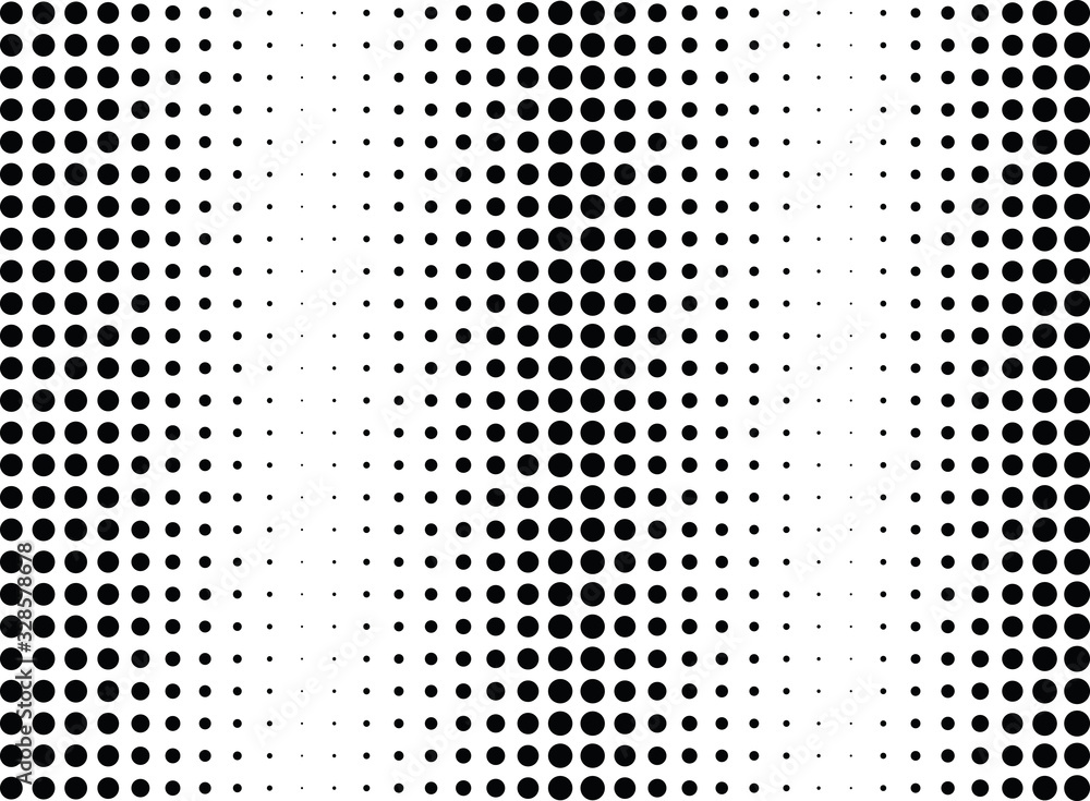 Abstract halftone dotted background. Monochrome pattern with dot and circles.  Vector modern futuristic texture for posters, sites, business cards, postcards, interior design, labels and stickers.