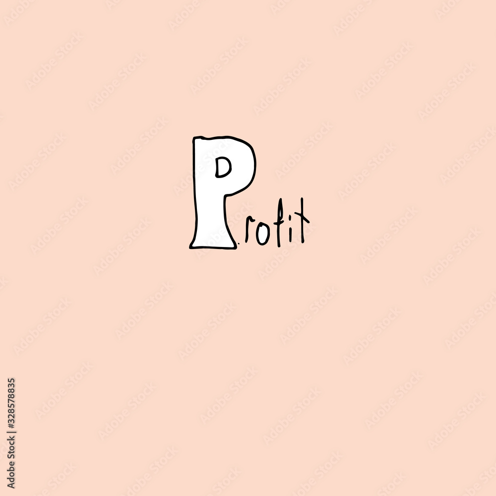 Profit Hand drawn concept Profit Hand drawn concept