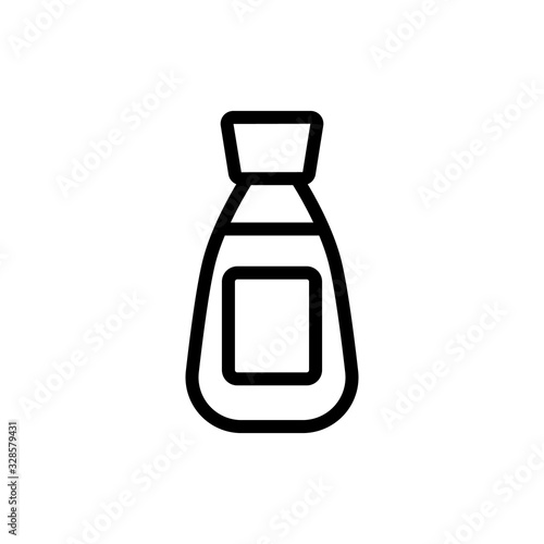 Sauce icon vector. Thin line sign. Isolated contour symbol illustration