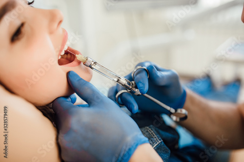 Canvas Print Procedure teeth anesthesia