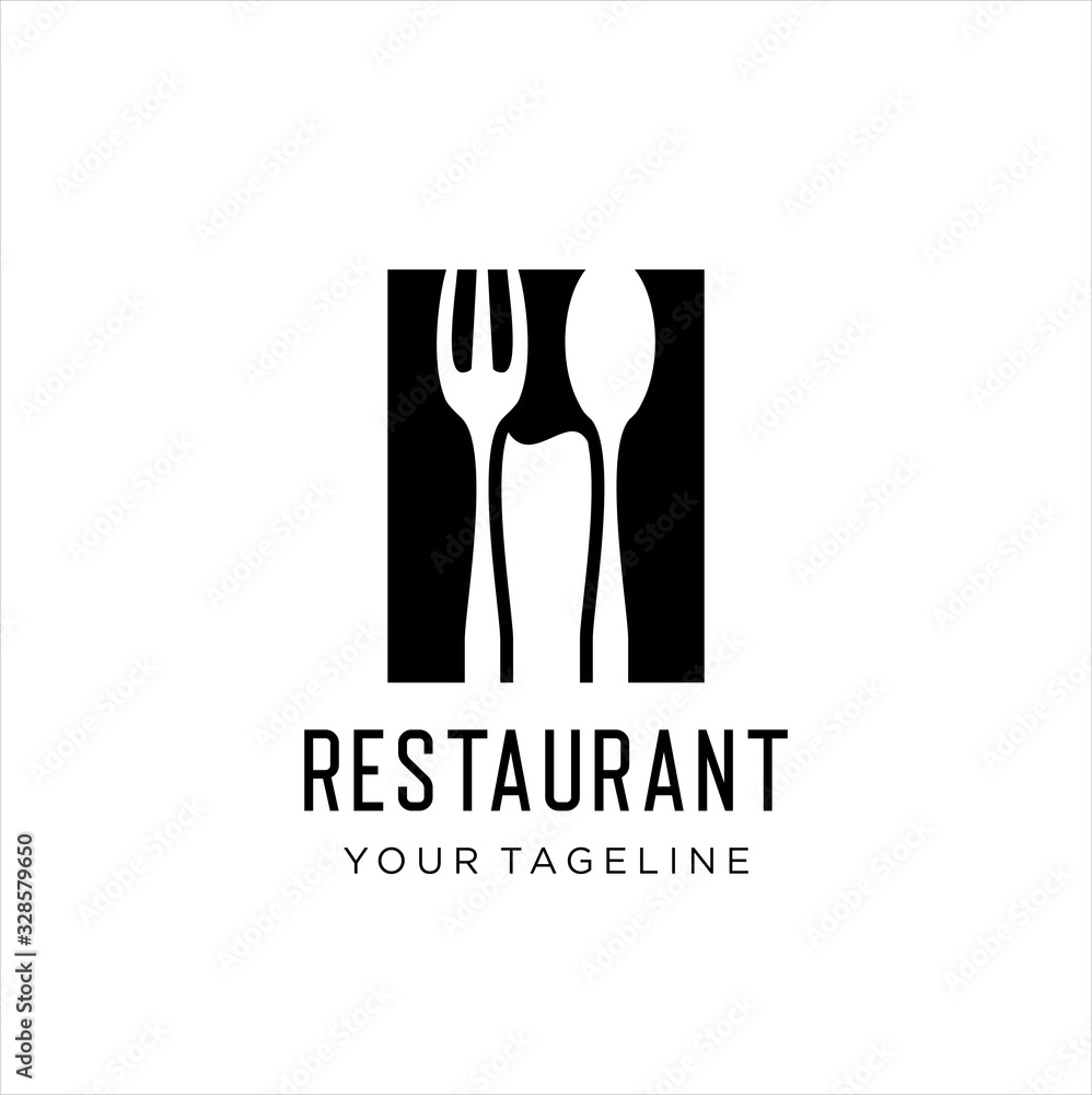 The restaurant logo with spoons, glasses and wine bottles in the negative room. Design of food and wine symbols. Creative emblems for restaurants or wine bars. The restaurant logo with spoons, glasses and wine bottles in the negative room. Design of food and wine symbols. Creative emblems for restaurants or wine bars.