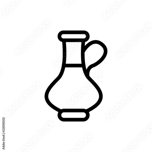 oil icon vector. Thin line sign. Isolated contour symbol illustration