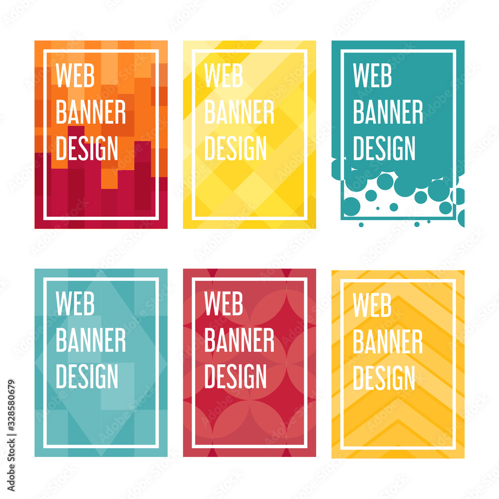 Abstract design of advertising web banner vector