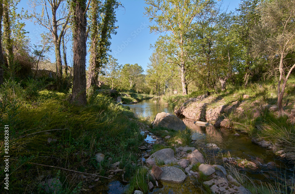 Quiet river on a bright spring morning Quiet river on a bright spring morning