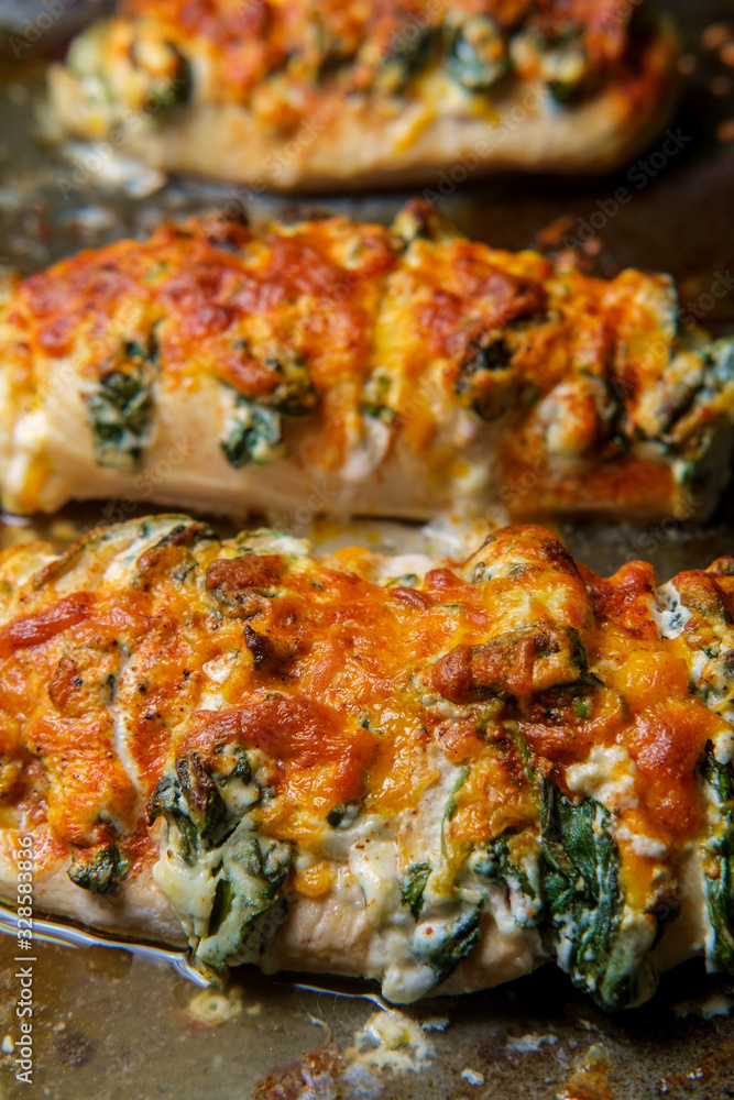 Stuffed Hasselback Chicken Stuffed Hasselback Chicken