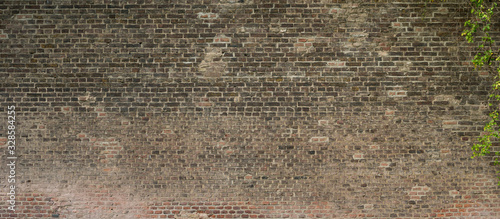 Textur einer Ziegelsteinmauer einer alten Festung