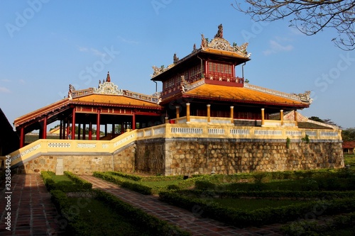 Back of a vietnamese imperial palace at Hue  Vietnam