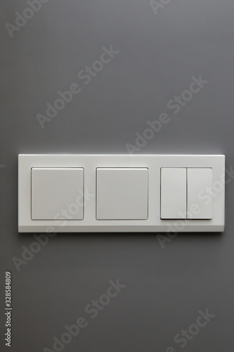 white light switch on grey background  interior  style