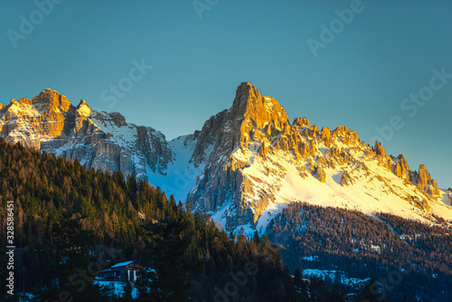 Landscape in the Mountains at the sunset