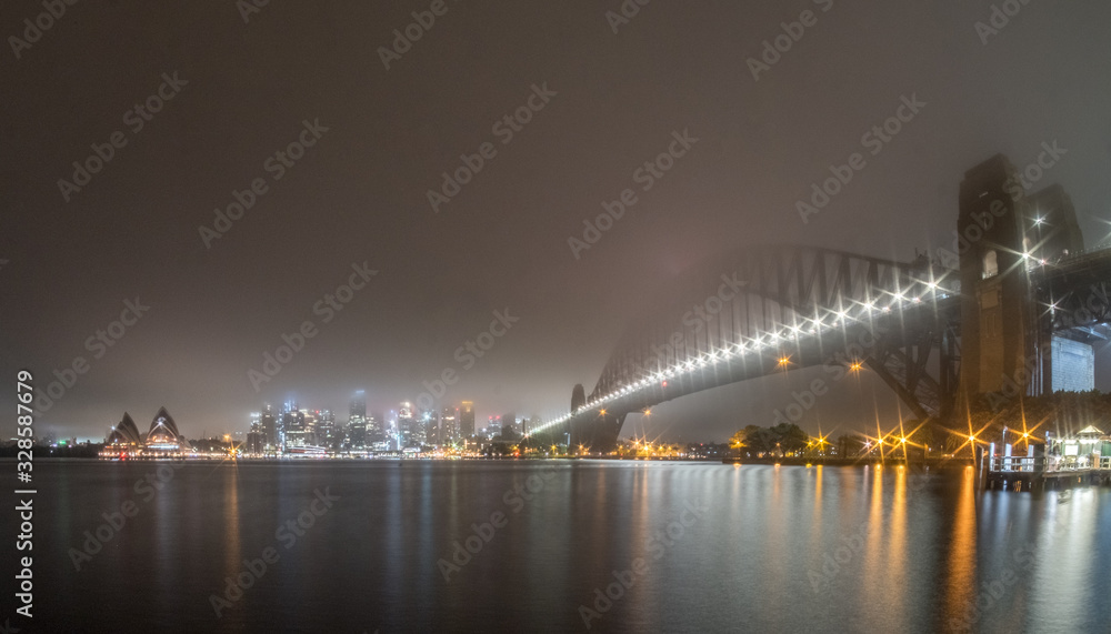 sydney downtown and low clouds