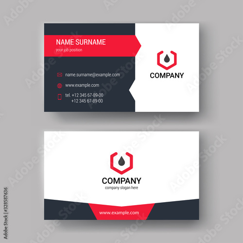 Business cards temlate design set. photo