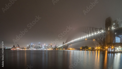 sydney downtown and low clouds