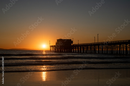 Winter sunset in Newport Beach