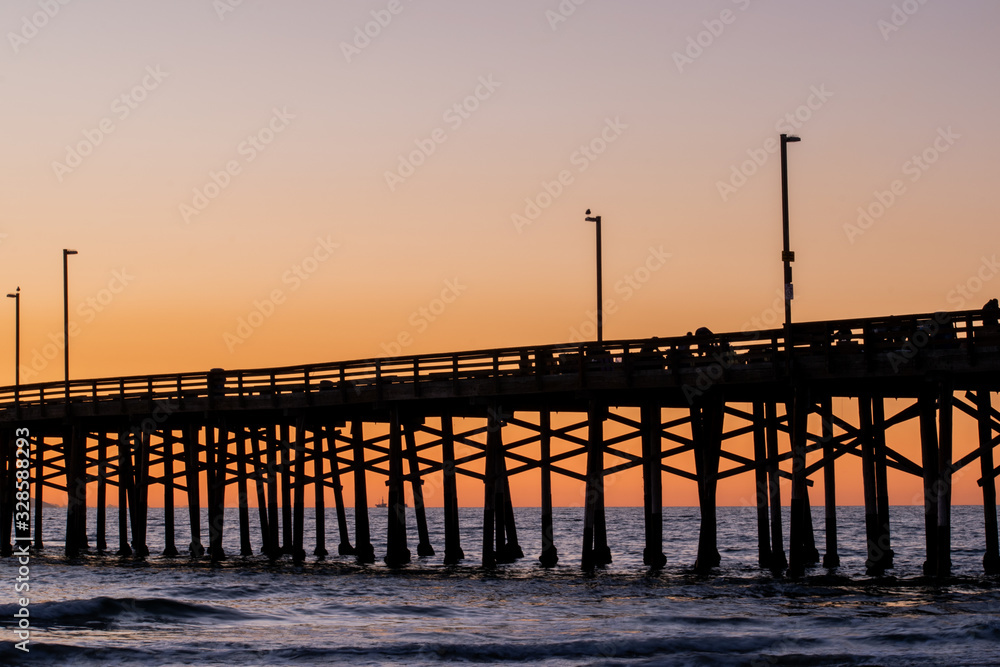 Winter sunset in Newport Beach